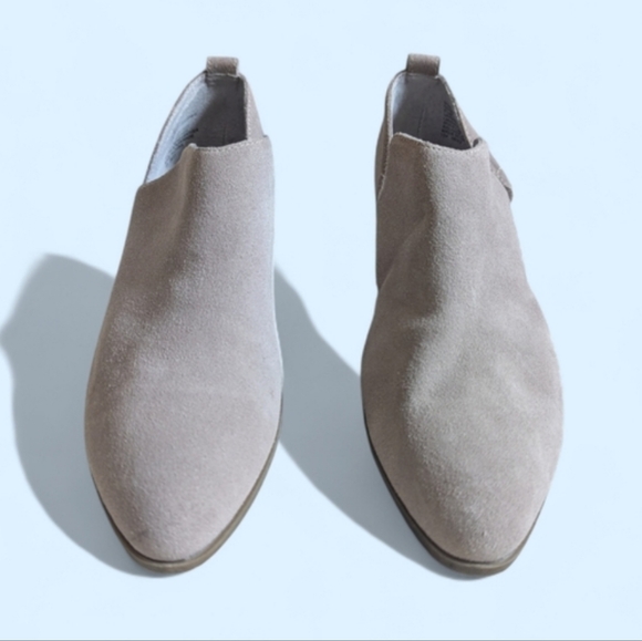 JOIE Rowen Low Heel Soft Suede Ankle Boots Taupe Size 9.5 - Picture 4 of 9